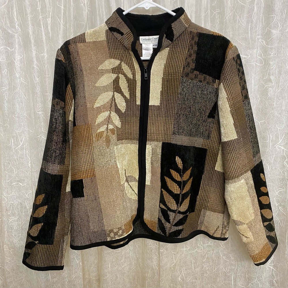 Coldwater Creek Abstract Jacket in Earthtones